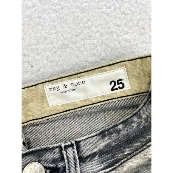 Rag & Bone Women's 25 Maya‎ High Rise Ankle Straight Crop Jeans Black Wash - Picture 5 of 11